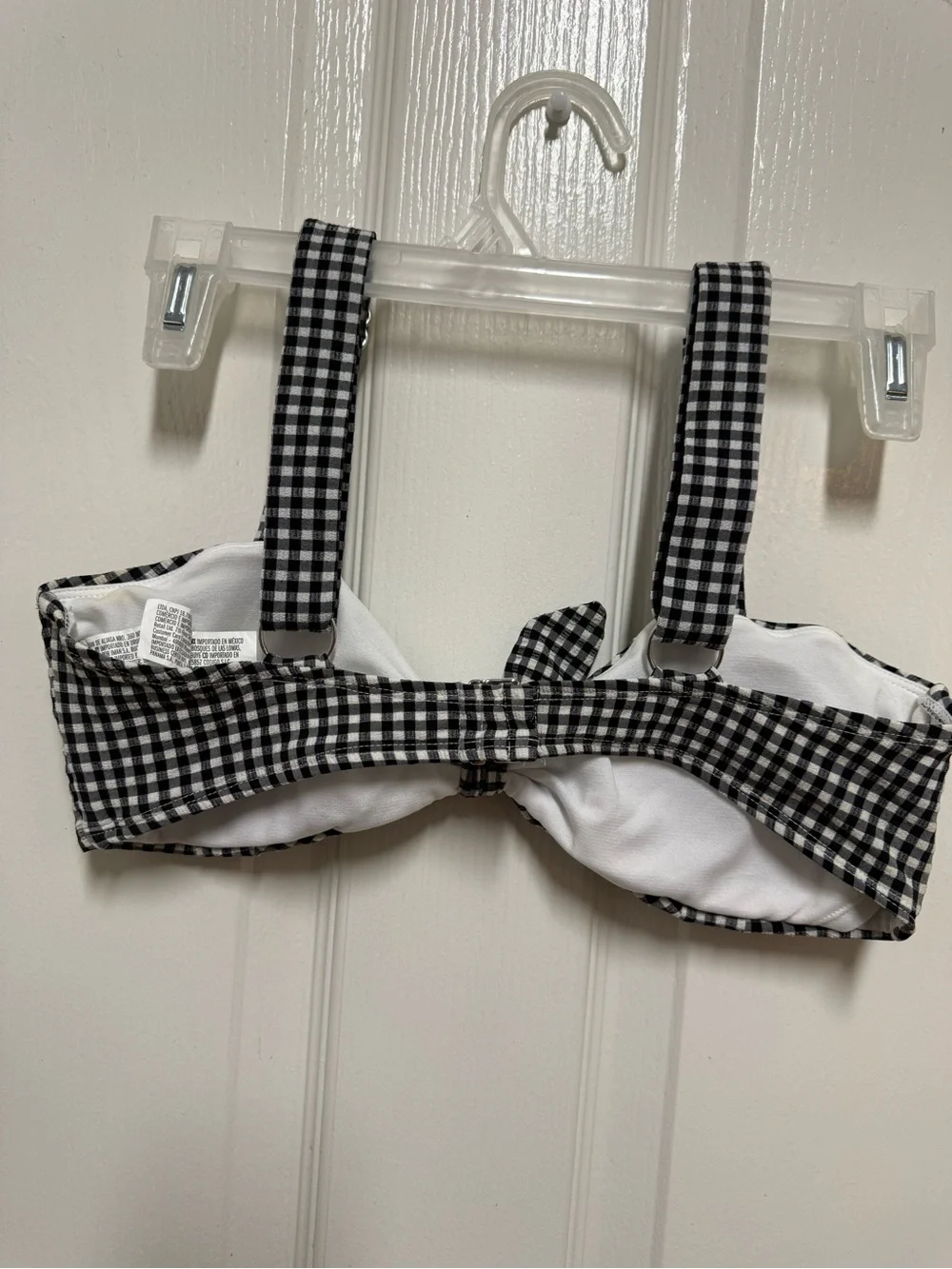 Forever 21 Kids Black & White Gingham Bow One-Piece Swim